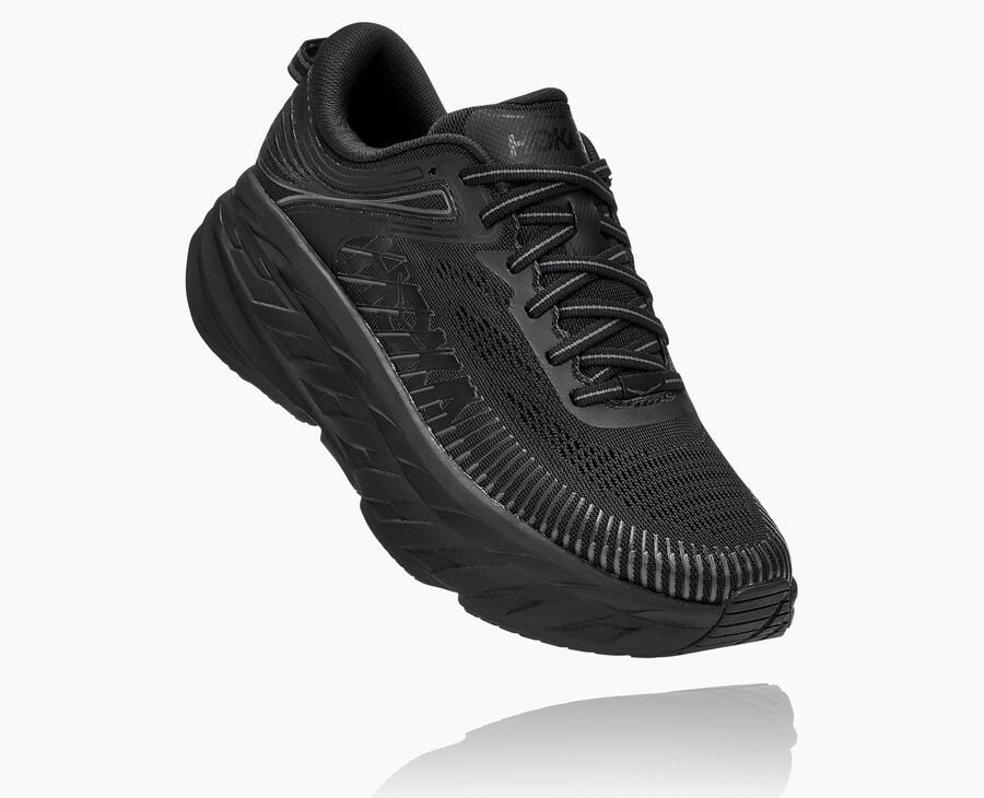 Hoka Bondi 7 - Women's Running Shoes - Black - UK 107GKLEBS